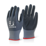 BEESWIFT Nitrile Pu Mix Coated Glove Black / Grey L