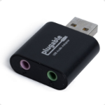 Plugable Technologies USB Audio Adapter with 3.5mm Speaker-Headphone and Microphone Jack -