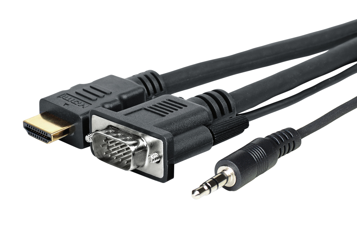 Vivolink PROVGAHDMIFLY5 video cable adapter 4 m VGA (D-Sub) + 3.5mm HDMI Type A (Standard) Black