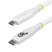 StarTech.com 2m (6ft) USB4 Cable, 20Gbps, USB-IF Certified USB-C Cable, 240W PD EPR, 4K 120Hz DP 2.1, TPE Jacket, White USB-C Cord