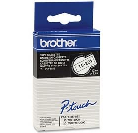 Image of Brother TC-201 DirectLabel black on white 12mm x 7,7m for Brother...