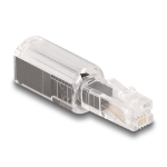DeLOCK 88168 tussenstuk voor kabels RJ10 Zwart, Transparant