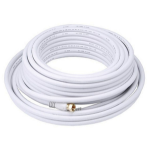 Monoprice RG6, 15.24 m coaxial cable 600" (15.2 m) White