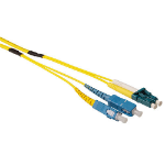 ACT 10 meter Singlemode 9/125 OS2 duplex ruggedized fiber kabel met LC en SC connectoren