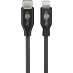 Goobay Lightning to USB-C, Charging and Sync cable, Apple fast charging up to 87 W, USB-C 480 Mbit/s, 2 m, black