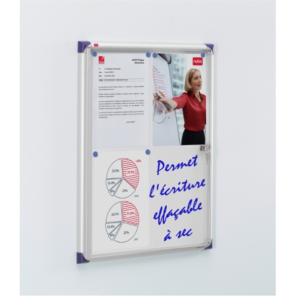 Image of Nobo Extra Flat Glazed Case Magnetic 4xA4