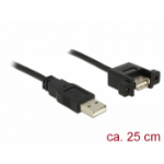 DeLOCK 85462 USB cable USB 2.0 0.25 m USB A Black