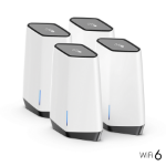 NETGEAR Orbi Pro WiFi 6 Tri-band Mesh System (SXK80B4) Tri-band (2.4 GHz / 5 GHz / 5 GHz) Wi-Fi 6 (802.11ax) Grey, White 19 Internal