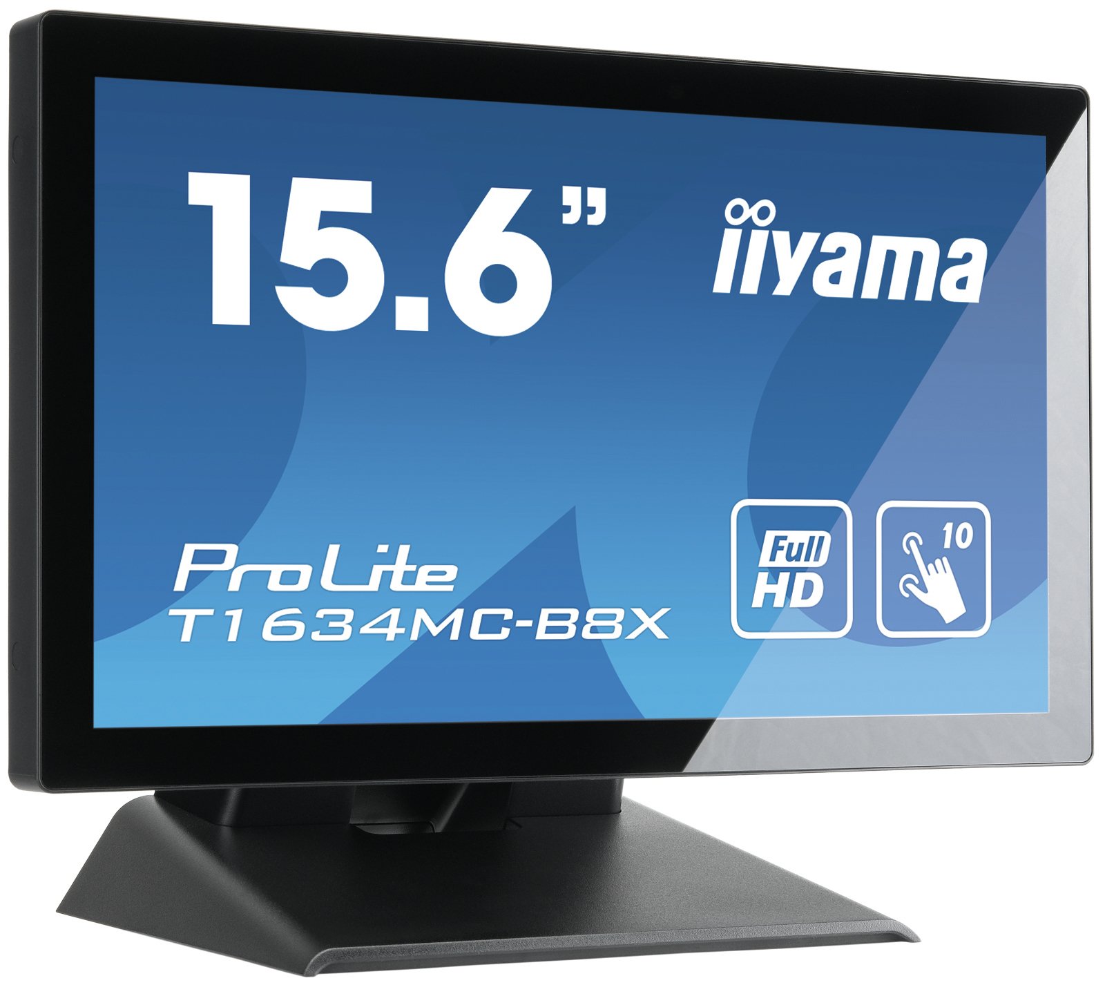 iiyama ProLite T1634MC-B8X, 39.6 cm (15.6"), 1920 x 1080 pixels, Full HD, LED, 25 ms, Black
