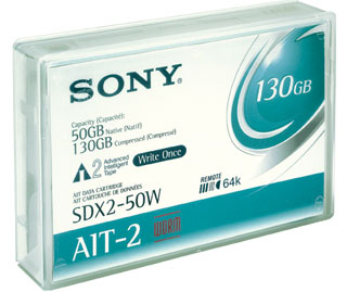 Image of Sony DATA CARTRIDGE A.I.T2 Blank data tape 8 mm