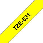 Brother TZE-631 label-making tape Black on yellow