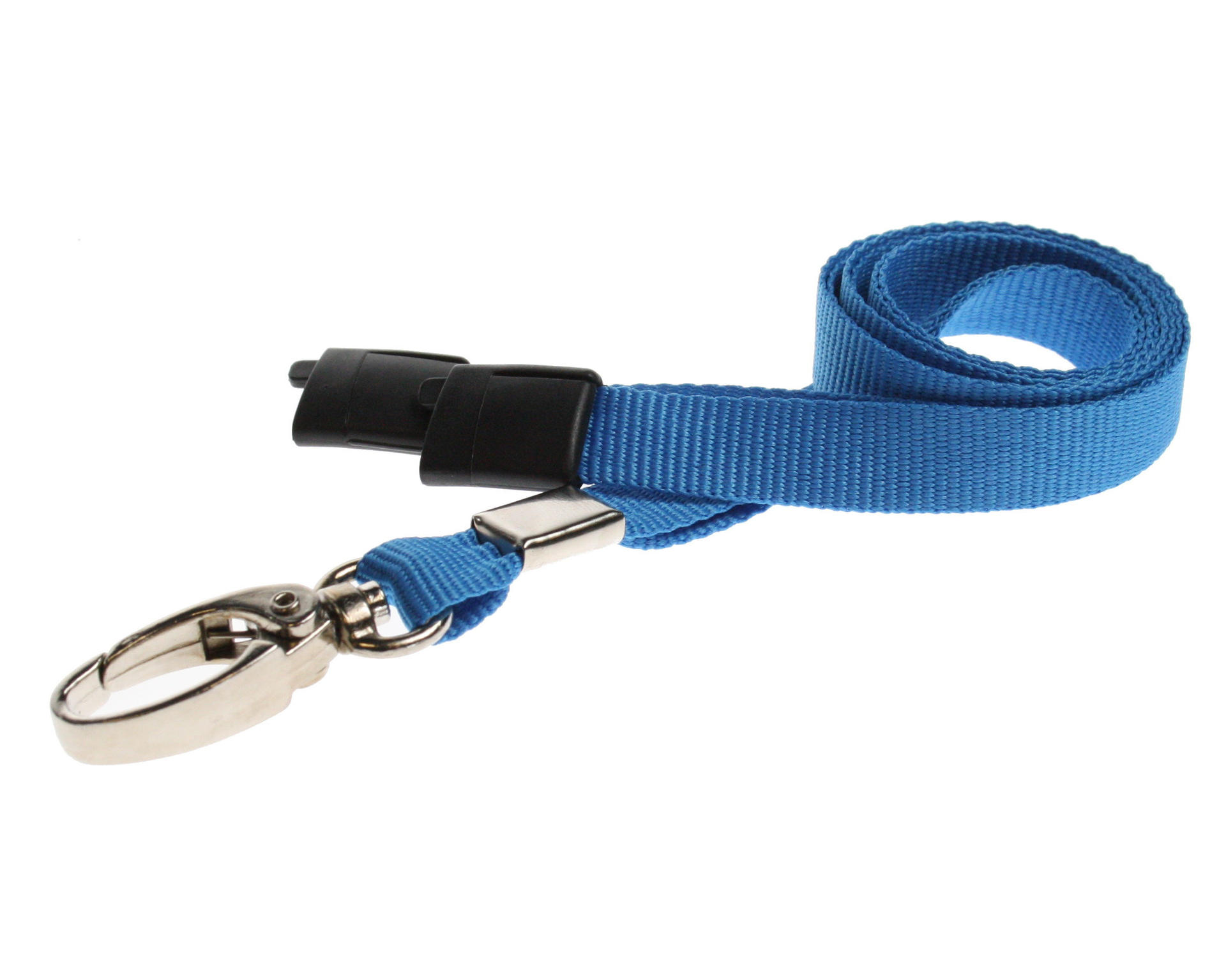 Digital ID 10mm Recycled Light Blue Lanyards with Breakaway and Metal
