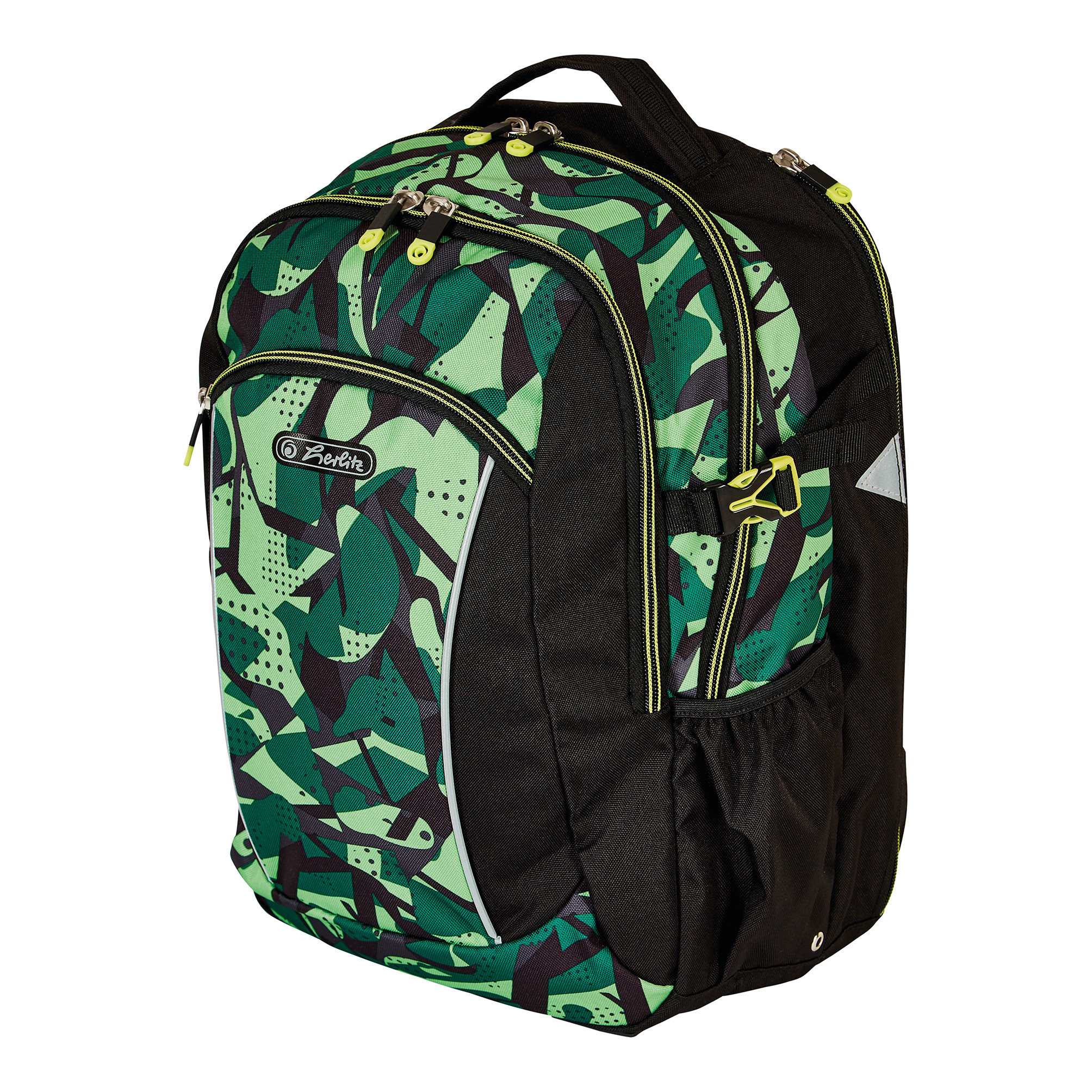 Image of Herlitz Ultimate Camo backpack School backpack Black, Green Polyester
