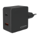 LogiLink Typhoon USB-A/C charger, 18 W, 2-port, 1x USB-A (QC), 1x USB-C (PD), Black