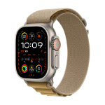 Apple Watch Ultra 2 GPS + Cellular 49mm Natural Titanium Case with Tan Alpine Loop - Large