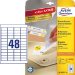 Avery L4736REV-25 self-adhesive label Rounded rectangle Removable White 1440 pc(s)