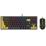 Tracer HORNET 87 keyboard Mouse included Gaming USB QWERTY English Black, Yellow