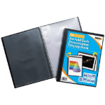 Tiger A4 Fold Back Display Book 24 Pocket Black - 301783