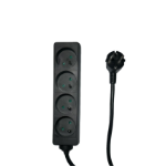 Microconnect MC-PS040150FRB power extension 1.5 m 4 AC outlet(s) Indoor Black