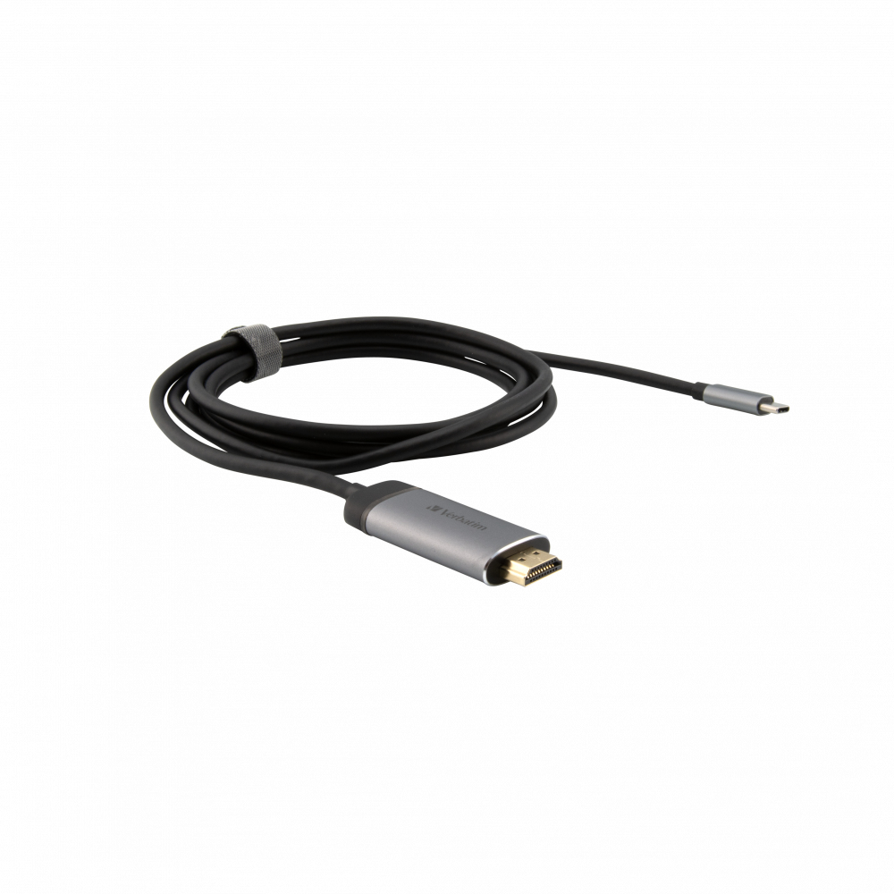 Photos - Cable (video, audio, USB) Verbatim 49144 video cable adapter 1.5 m USB Type-C HDMI Black, Silver 