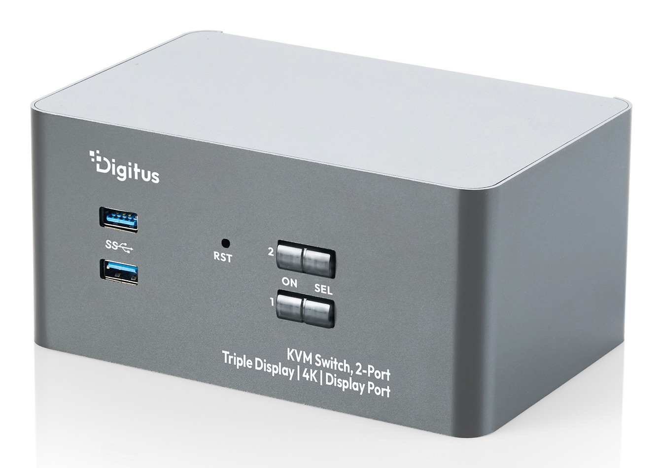 Digitus KVM switch. 2-port. triple display. 4K. DisplayPort