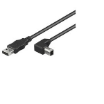 Microconnect USBAB5ANGLED USB cable 5 m USB 2.0 USB A USB B Black