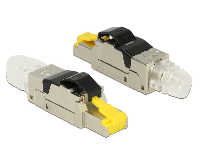 Image of DeLOCK 86285 wire connector RJ45 Black, Silver, Transparent, Yellow