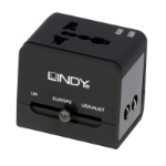Lindy 73110 power plug adapter Black