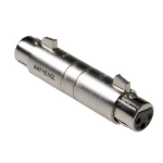 Amphenol AC3F3FW tussenstuk voor kabels XLR 3P Metallic