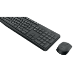 Logitech MK235 Keyboard Mouse Included USB QWERTY American International Gray