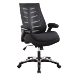 NAUTILUS Designs Celeste Medium Back Mesh Office Chair With Adjustable Padded Arrms Black - Certified for 24 Hour Use - BCM/L500/BK DD