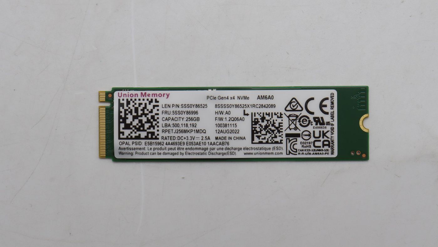 Lenovo 256G M.2 2280 PCIe 4.0 NVMe