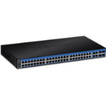 Trendnet TEG-524WS network switch Managed Gigabit Ethernet (10/100/1000) 1U Black