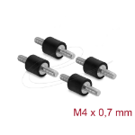 DeLOCK 60798 mounting kit Black, Steel Steel, Rubber