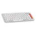 Logitech POP Icon Keys toetsenbord Universeel Bluetooth QWERTY Spaans Oranje, Wit