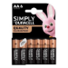 Duracell Simply Alkaline Pack of 6 AA Batteries