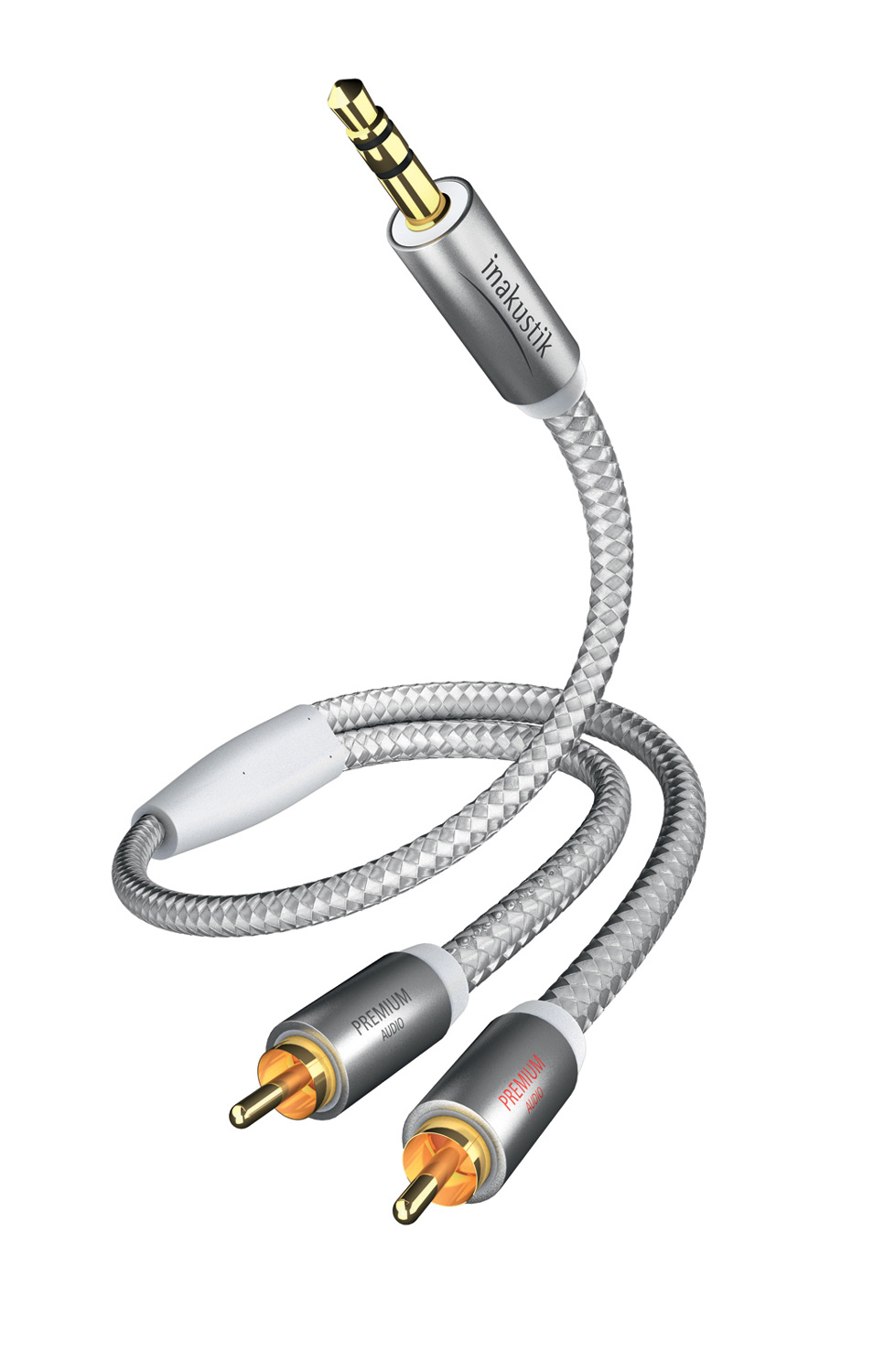 Image of Inakustik 00410005 audio cable 5 m 3.5mm 2 x RCA White