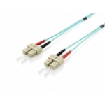 Equip SC/SC Fiber Optic Patch Cable, OM3, 15m