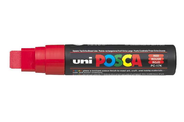 POSCA uni PC-17K marker 1 pc(s) Chisel tip Red