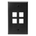 Leviton 41080-4EP wall plate/switch cover Black