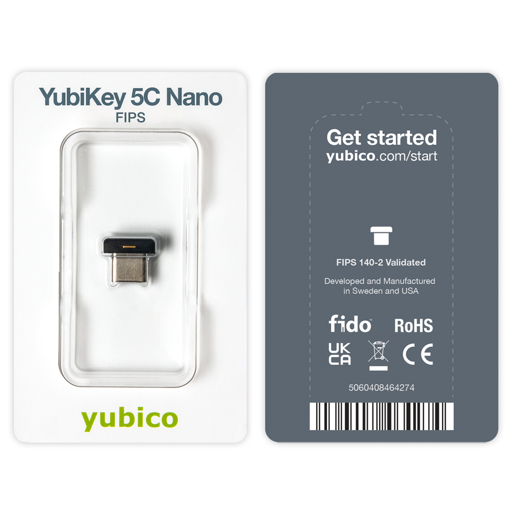 Yubico 5060408464274 YubiKey security key USB-A secure access black