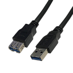 Videk USB 3.0 High Speed Type A Plug to Socket Cable 2Mtr