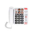 Alcatel SwissVoice Xtra 1110 - Analog telephone - Wired handset - Speakerphone - 8 entries - White