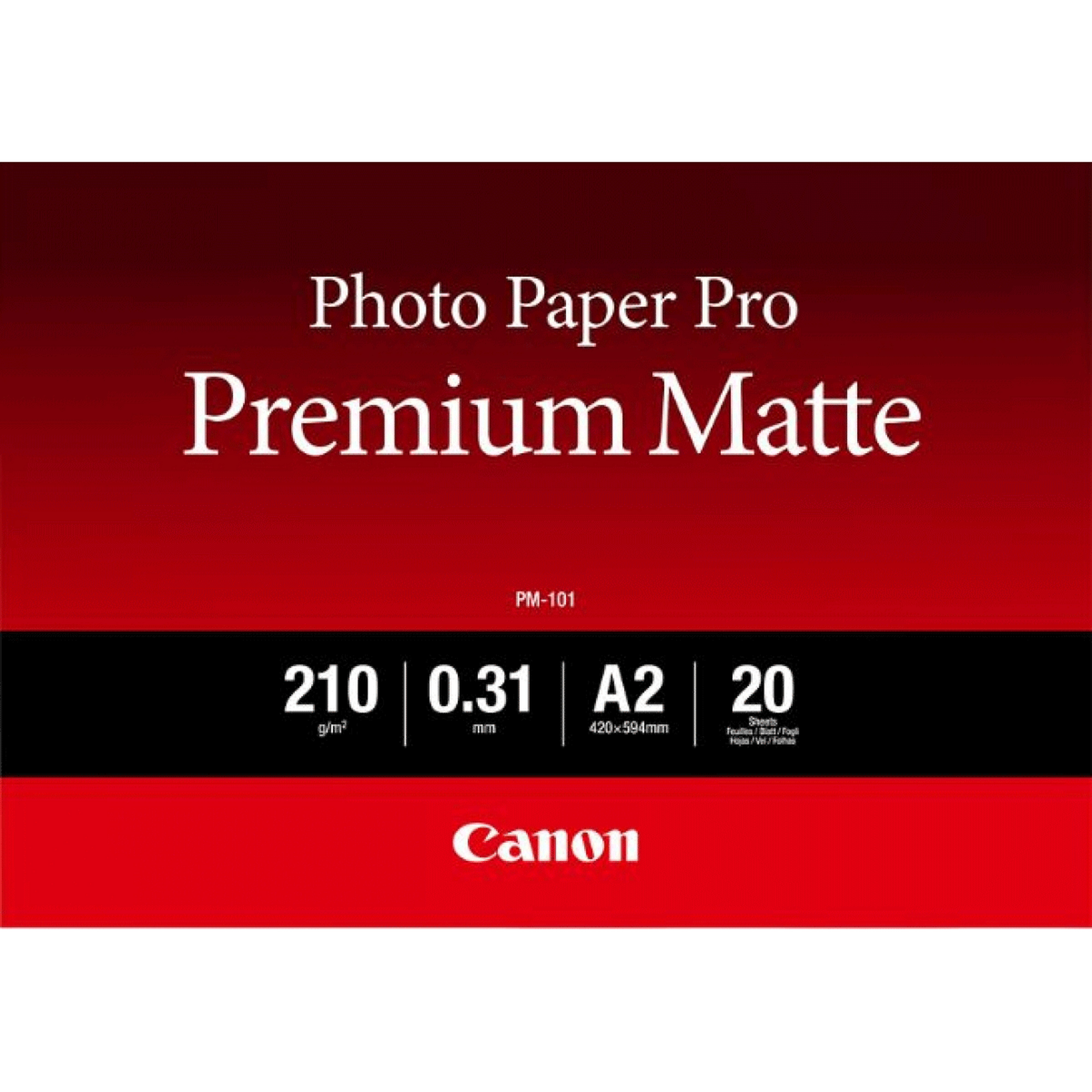 Image of Canon PM-101 Premium Matte Photo Paper A2 - 20 Sheets