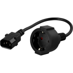 PowerWalker 91015003 power cable Black 0.2 m C14 coupler CEE7/3