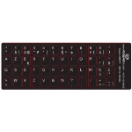 ShortBoard Belgian Keyboard Overlay Sticker Set White Legends