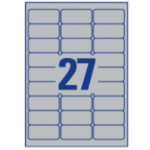 Avery L6011-100 self-adhesive label Rectangle Permanent Silver 2700 pc(s)