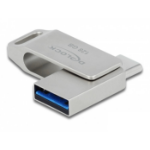 DeLOCK USB 5 Gbps USB-C + Type-A Memory Stick 128 GB - Metal Housing