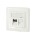 LogiLink Keystone Faceplate for 2 modules, German type, pure white