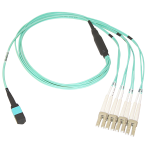 Belkin OM3 MTP - 4x LC, 2m InfiniBand/fibre optic cable 78.7" (2 m) Turquoise